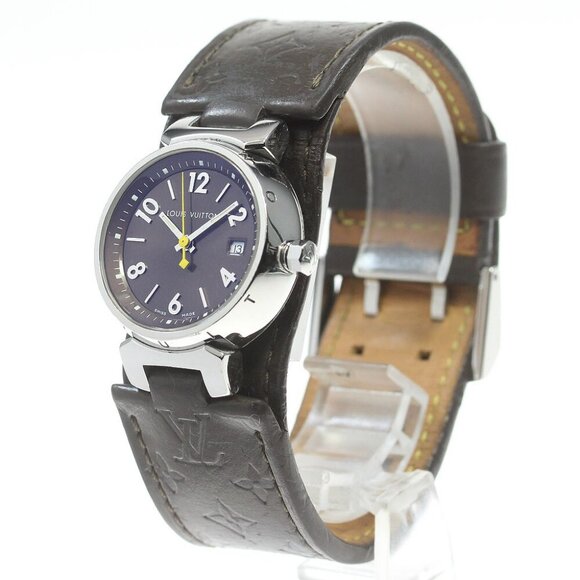 LOUIS VUITTON Tambour Q1211 Date Brown Dial Quartz Ladies Watch_867264 - Picture 1 of 11